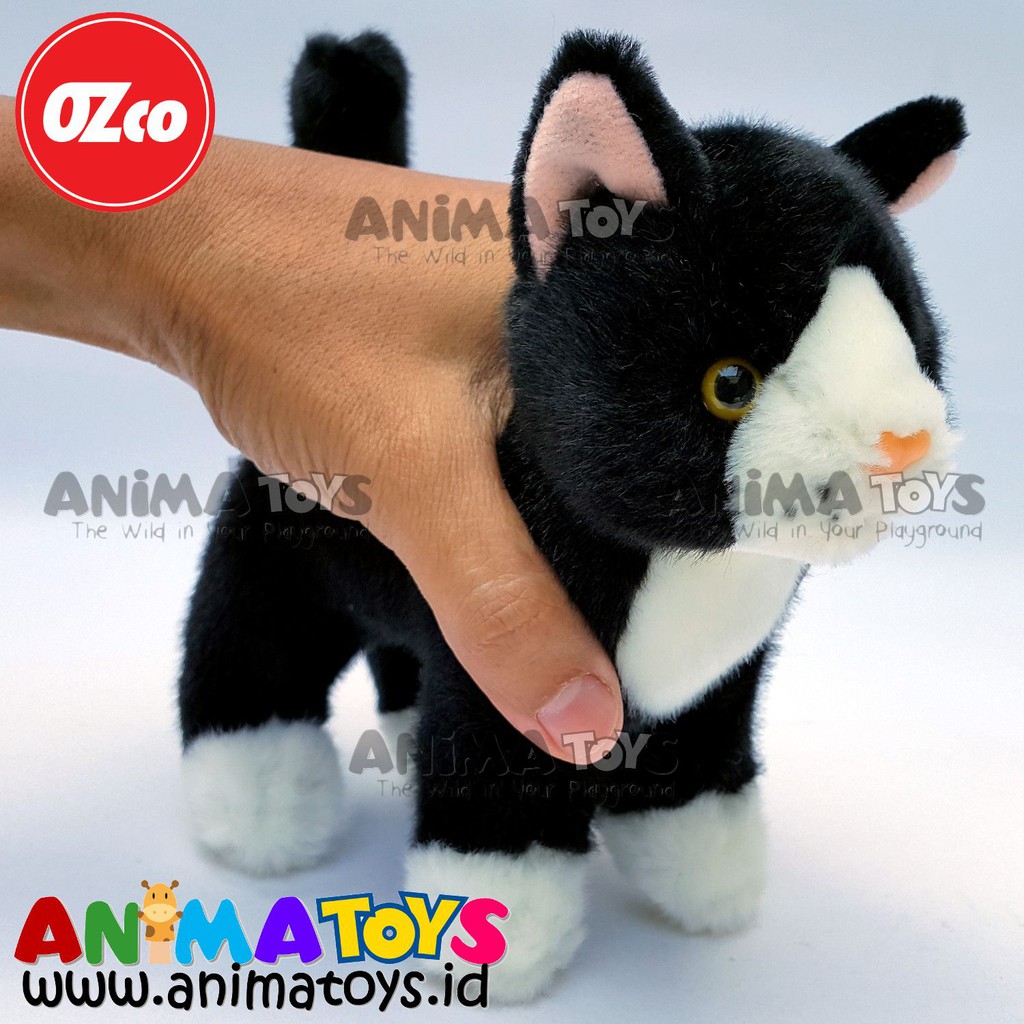 Boneka Hewan Kucing Belang Tuxedo Cat Animatoys OZco SOZ092