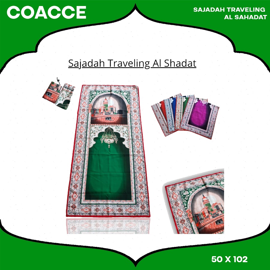 Sajadah traveling Al Shadat ukuran 50x102 I Sejadah travel