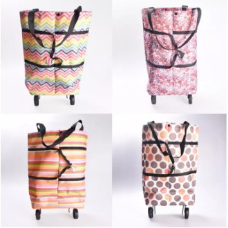 Tas Belanja Lipat Roda Serbaguna NM-108 / Trolly Shopping Bag - MOTIF RANDOM