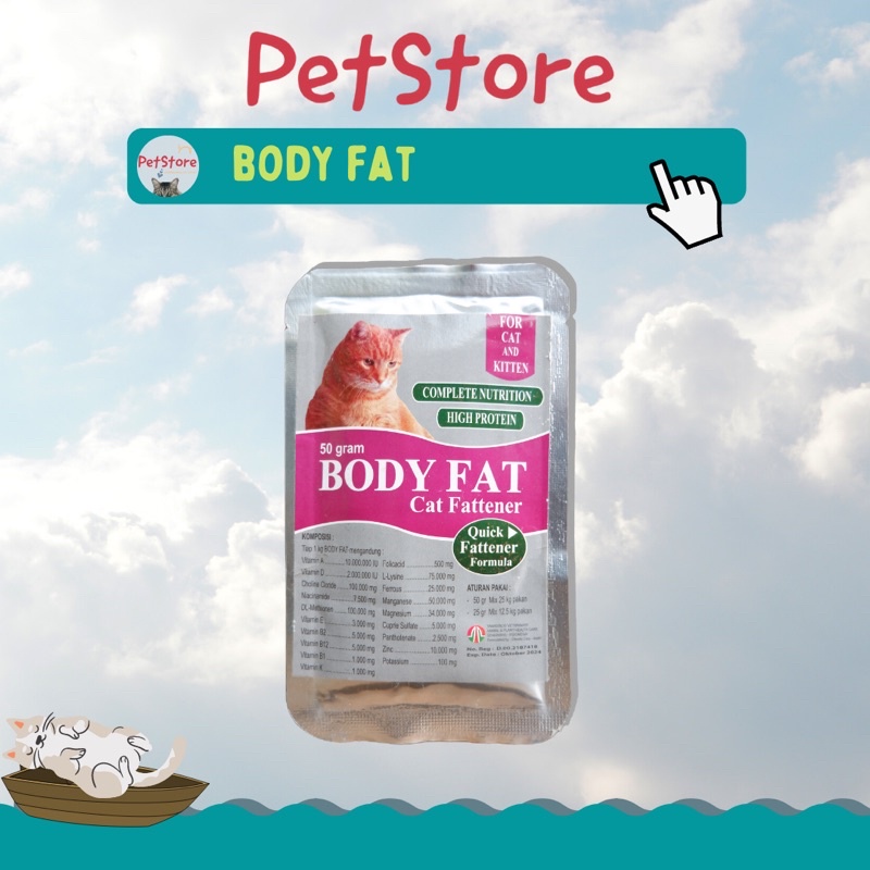 BODY FAT Vitamin / Suplemen Penggemuk Kucing