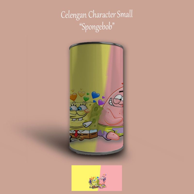 (FULL KALENG) CELENGAN KARAKTER GAMBAR ATM MURAH BUKA TUTUP ANAK KALENG VIRAL KUNCI UNIK SMALL KECIL-KARAKTER SPONGEBOB
