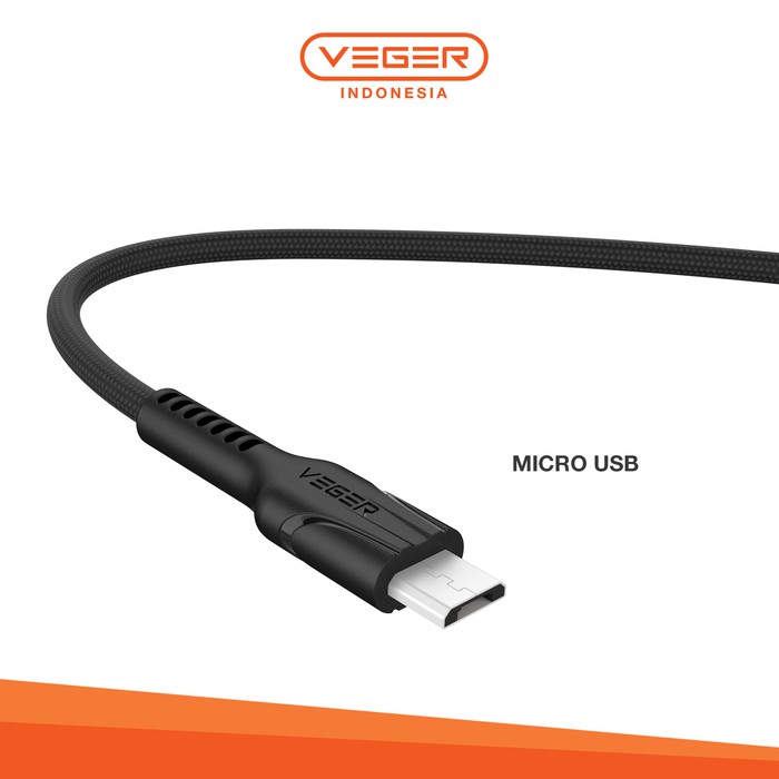 Kabel Data Cable Veger VP14 Micro USB Fast Charging 3.0A Original  1 Meter
