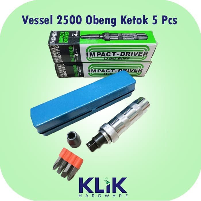 Vessel 2500 Obeng Ketok Set 5 Pcs - Impact Screwdriver Set