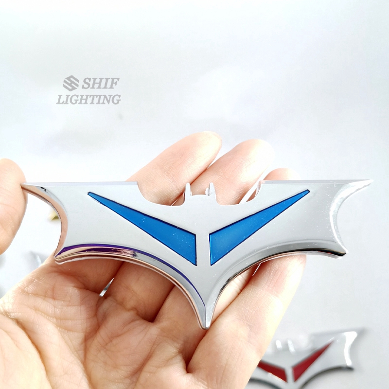 1Pc Stiker Emblem Logo Batman 3D Bahan Metal untuk Dekorasi Mobil / Motor / Truk