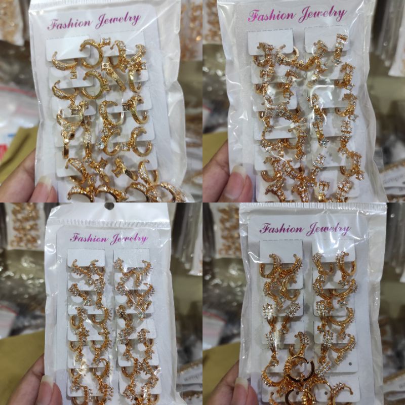 anting jepit dewasa isi 12 pasang, paket usaha perhiasan xuping