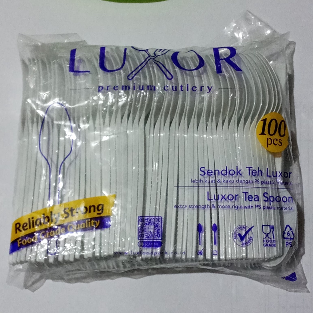 SENDOK TEH LUXOR MURAH SENDOK SEDANG ISI 100PCS SENDOK PLASTIK SENDOK TEH LUXOR