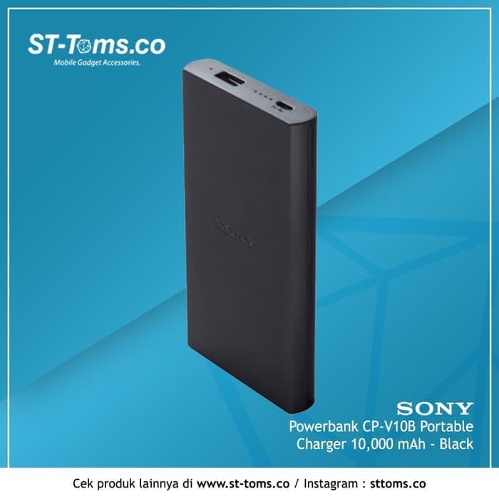 Sony Portable Charger / Powerbank CP-V10 - 10000 mAh Original - Hitam Best seller
