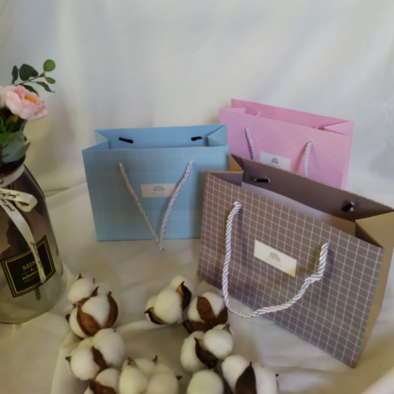 Paper Bag Motif Kotak S (PBP/03) | Goodie Bag | Tas Kertas Kado | Tas Ulang Tahun-1