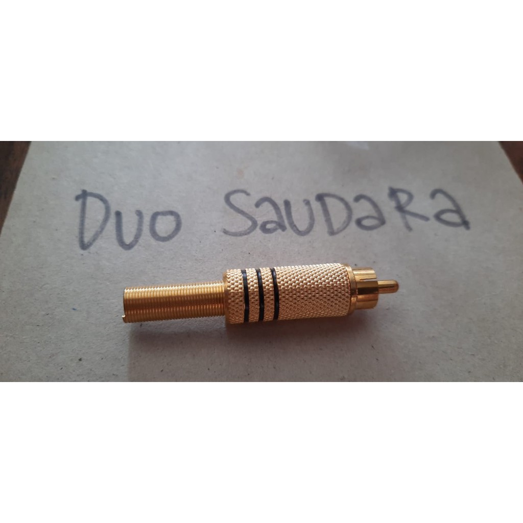Jack RCA Gold/ Emas Male Sepasang (ISI 2)