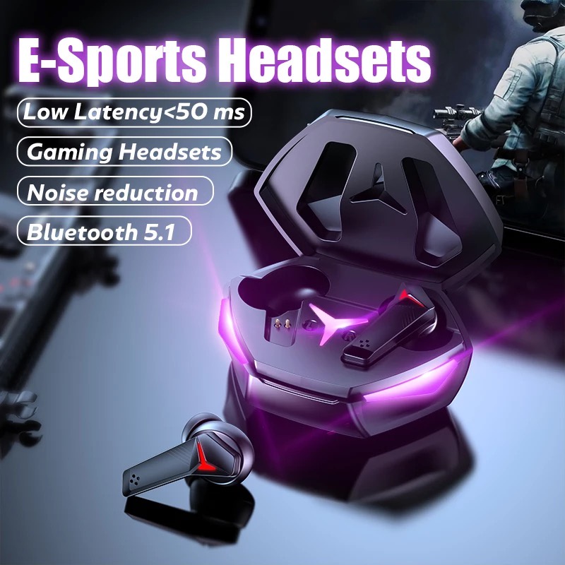T33 Gaming Wireless Bluetooth 5.2 Earphone No Delay Low Latency Noise Reduction Bass