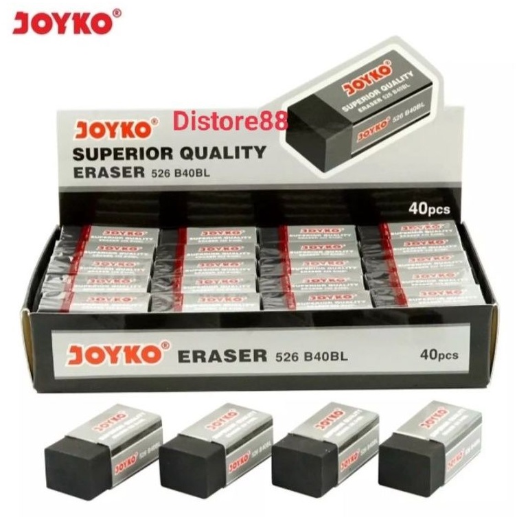 

Penghapus Pensil /Stip/Eraser Joyko kecil B40 /526-B40BL Hitam ( 1 Pcs