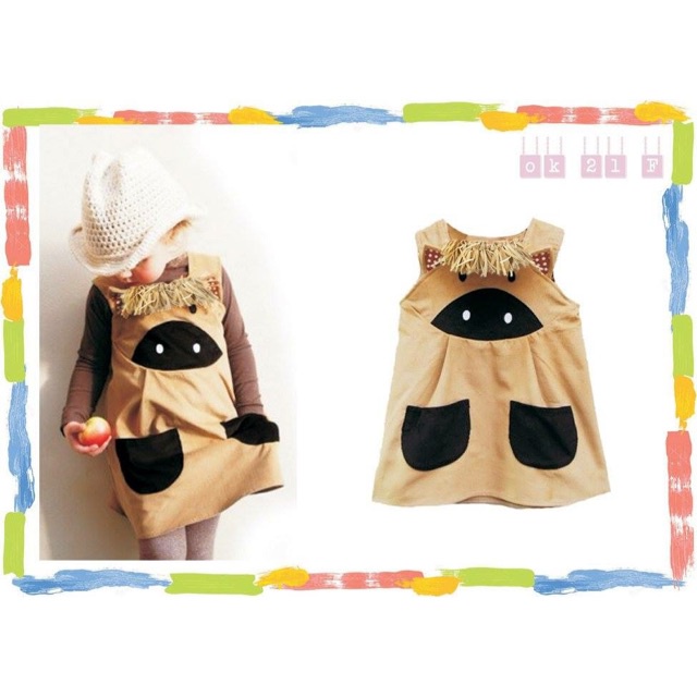 Outer anak perempuan / baju karakter anak cow / dress anak karakter OK21