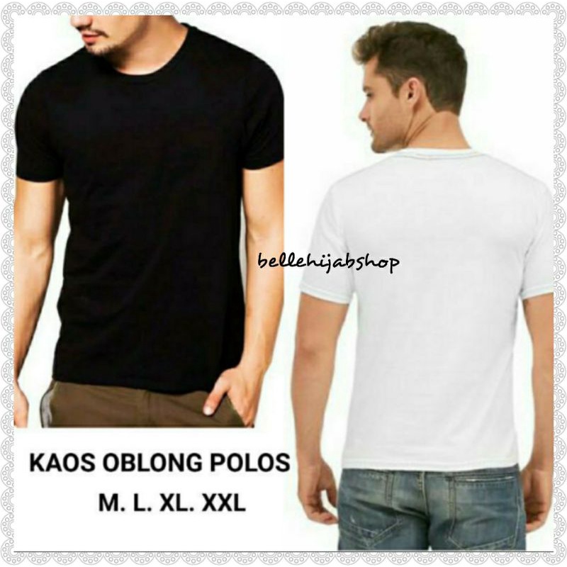 KAOS OBLONG POLOS / KAOS PRIA TERMURAH