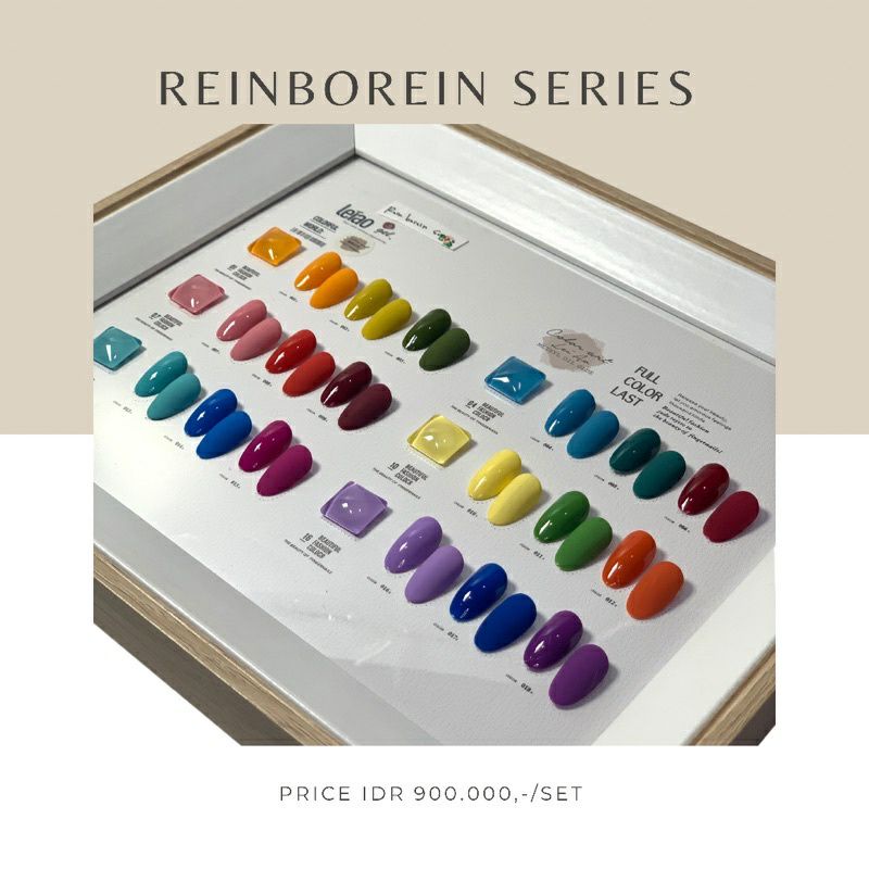 LEIAO NAIL GEL POLISH SET KUTEK GEL SIZE 15ML FREE NAIL DISPLAY