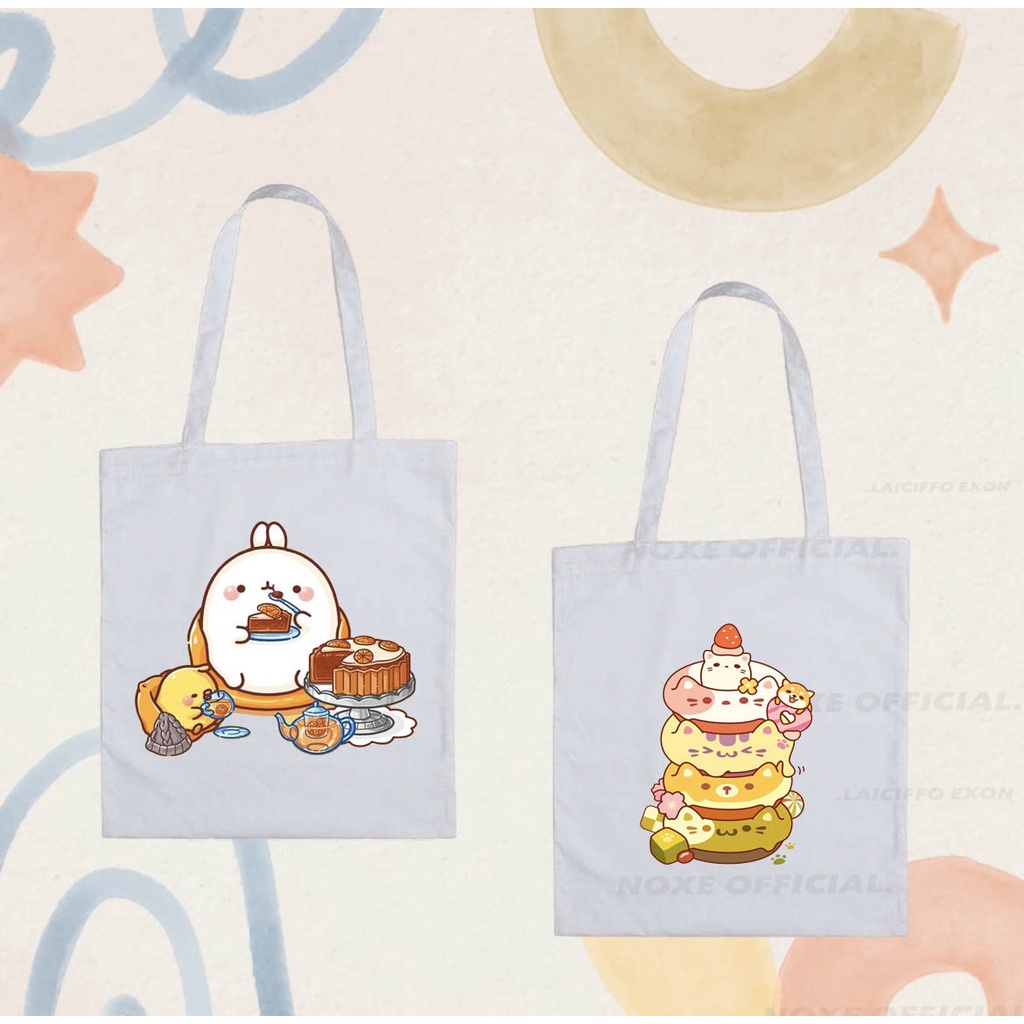 TOTE BAG KANVAS MOLANG LUCU