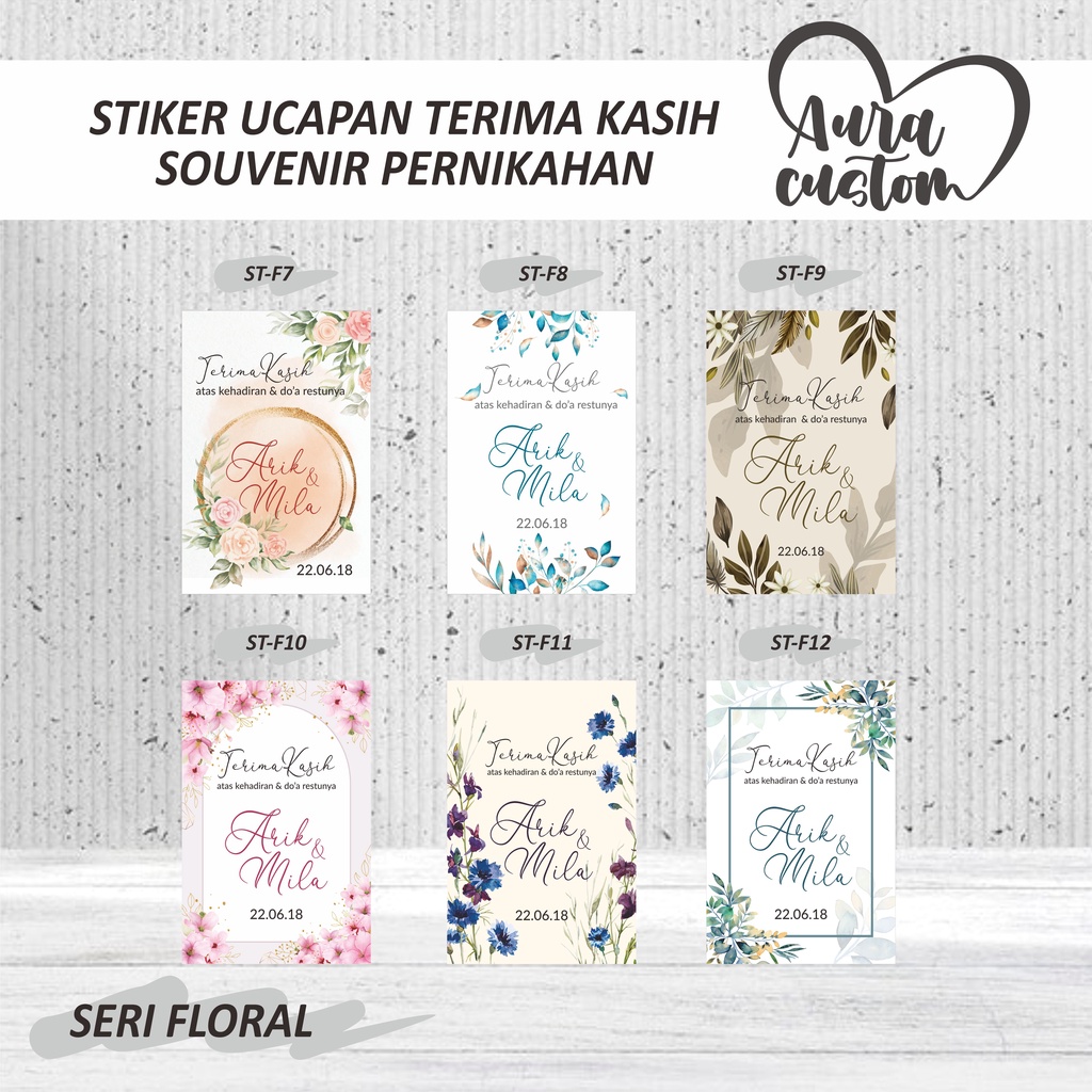 

STIKER UCAPAN TERIMA KASIH SOUVENIR PERNIKAHAN - KUT - THANKS CARD WEDDING