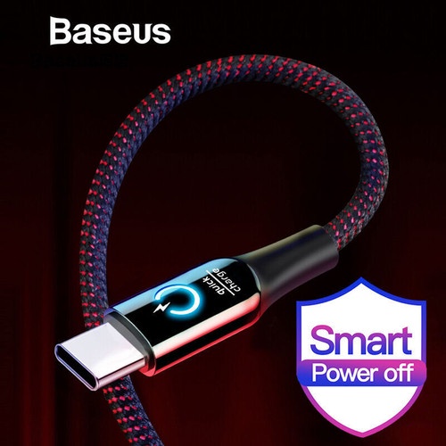 Auto Disconnect Power Off Baseus Cable USB Type C Kabel Data Original
