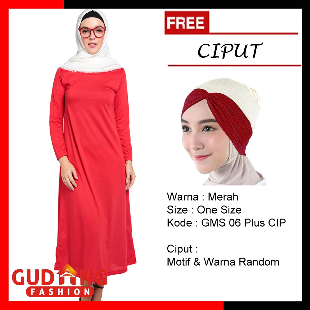 Gamis Muslimah Modern Terbaru Plus Free Ciput (COMB)