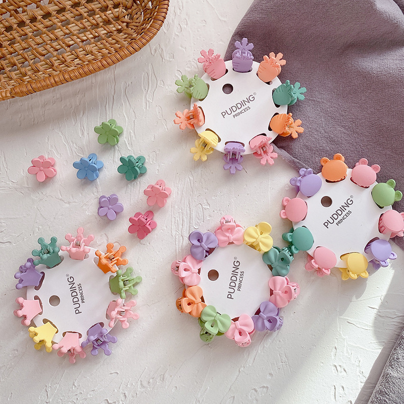 10 Pcs Korean Candy Color Cute Mini Children Hair Clip Fashion Solid Color Sweet Hairpin Women Hair Accessories