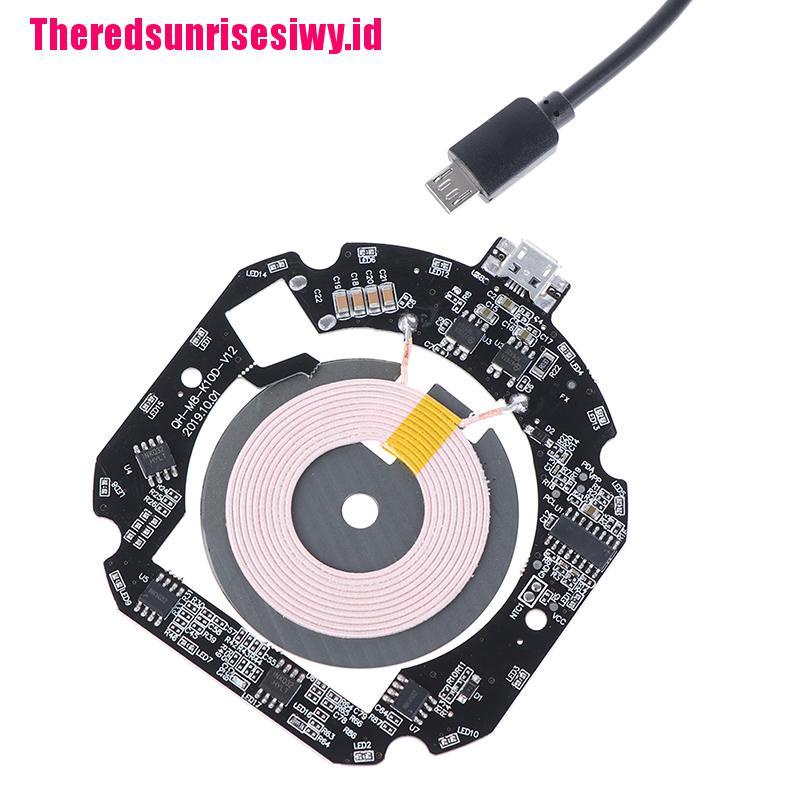 【Theredsunrisesiwy.id】10W/15W QI Fast Wireless Charger PCBA Circuit Board Module Transmitter+Coil