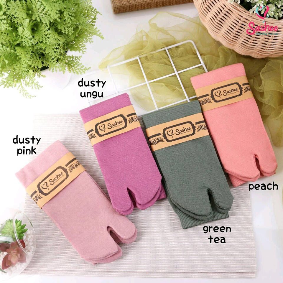 SALE Kaos Kaki Sashee Jempol Polos Spandek Nylon