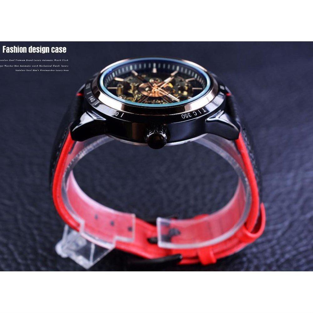 Diskon Forsining Original Jam Tangan Mekanik Otomatis Model Rangka Transparan Anti Air Untuk Pria