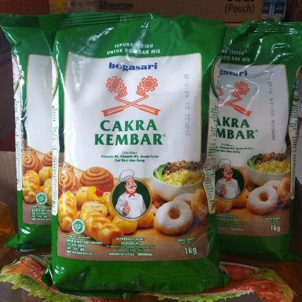 

TEPUNG TERIGU CAKRA KEMBAR / PROTEIN TINGGI 1 KG