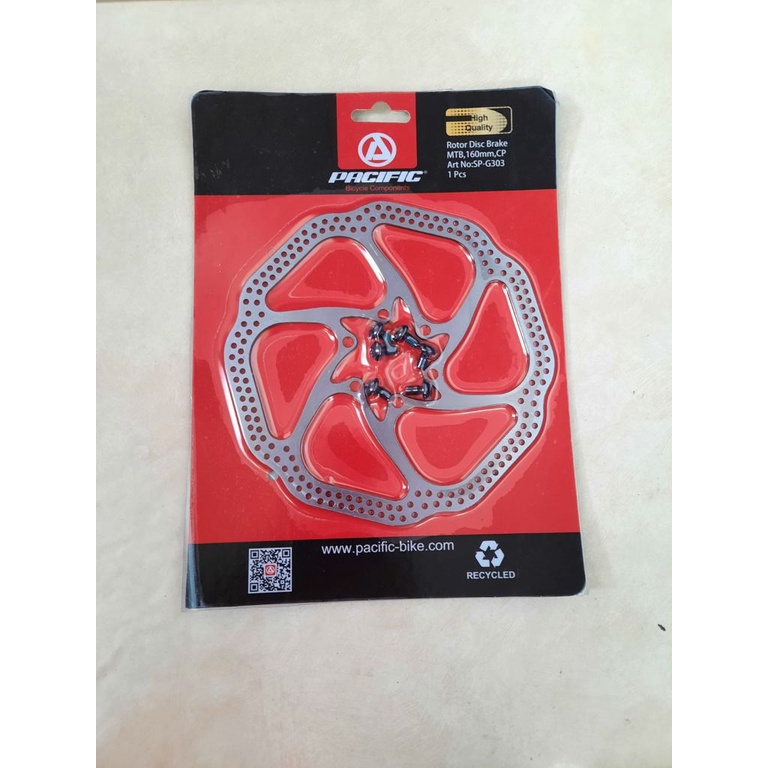 TERMURAH!!! Rotor Disc Brake / Piringan Cakram Sepeda / PACIFIC SP-G303 160mm / Realpict