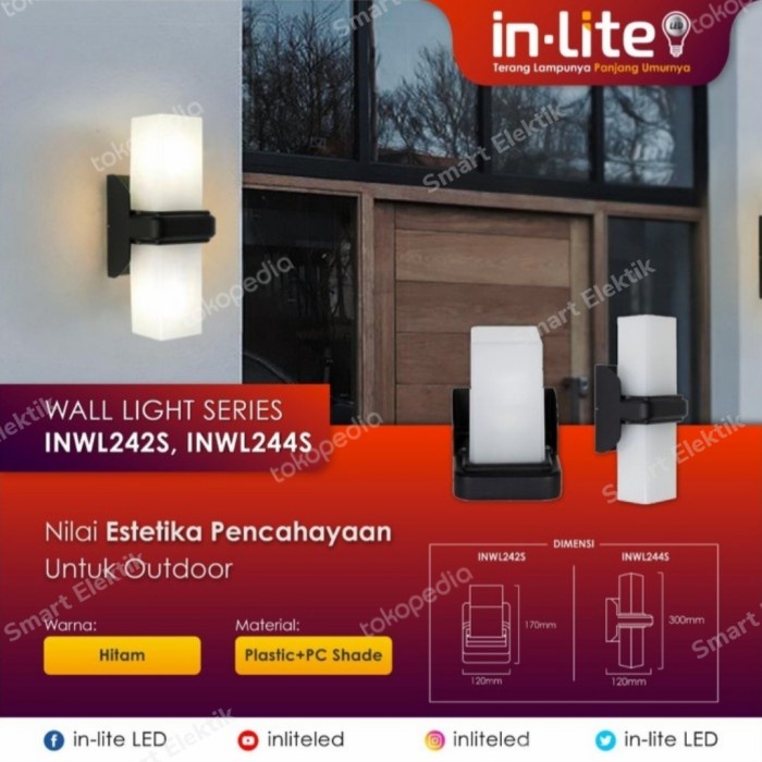 in-Lite Rumah Kap Lampu Dinding/ Wall Light Kubus 244S - INWL244S