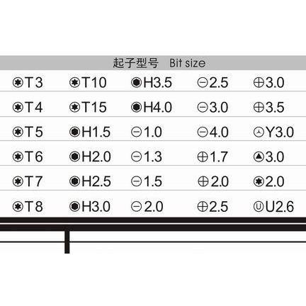 Obeng 33 in 1 JAKEMY JK6032B High Quality CRV Bits Magnetic