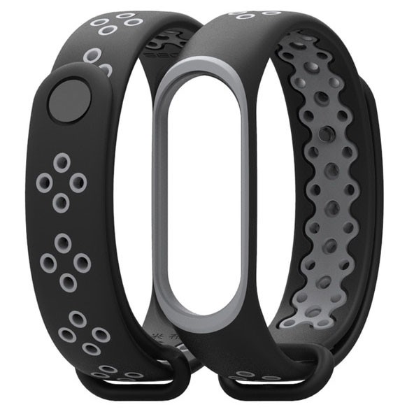 Mijobs Sport Strap Watchband Silicone for Xiaomi Mi Band 3/4