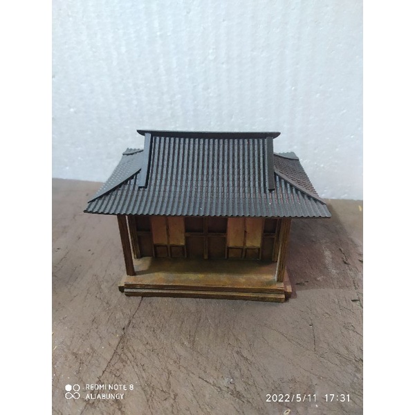 Miniatur rumah jepang bahan pvc  untuk aquascape/paludarium/hiasan bonsai