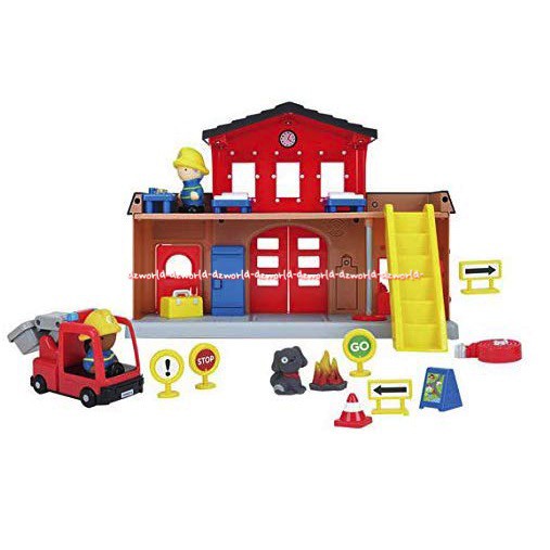 Play Go Fire Station Play Set Mainan Bentuk Markas Pemadam Kebakaran