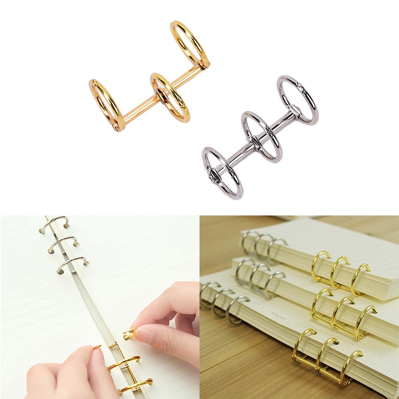 1pc Ring Binder Loose Leaf Bahan Metal