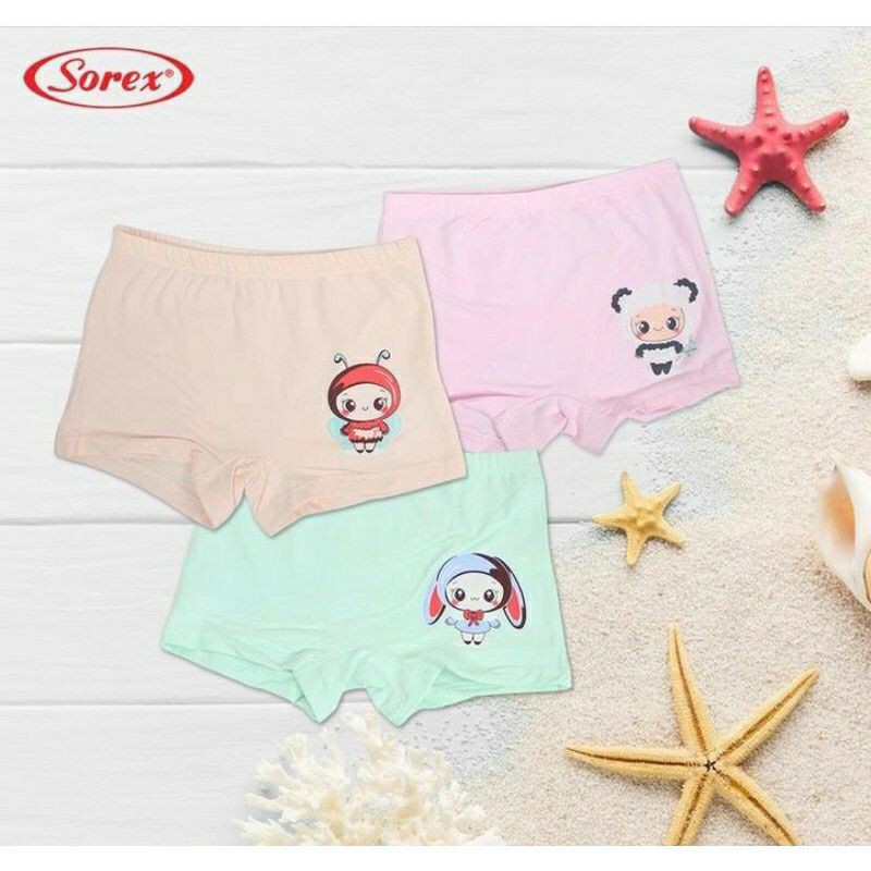 grosir 12pcs Sorex Kids Girl MA551 | Celana Dalam Boxer Anak Perempuan Sorex Kids Girl MA 511