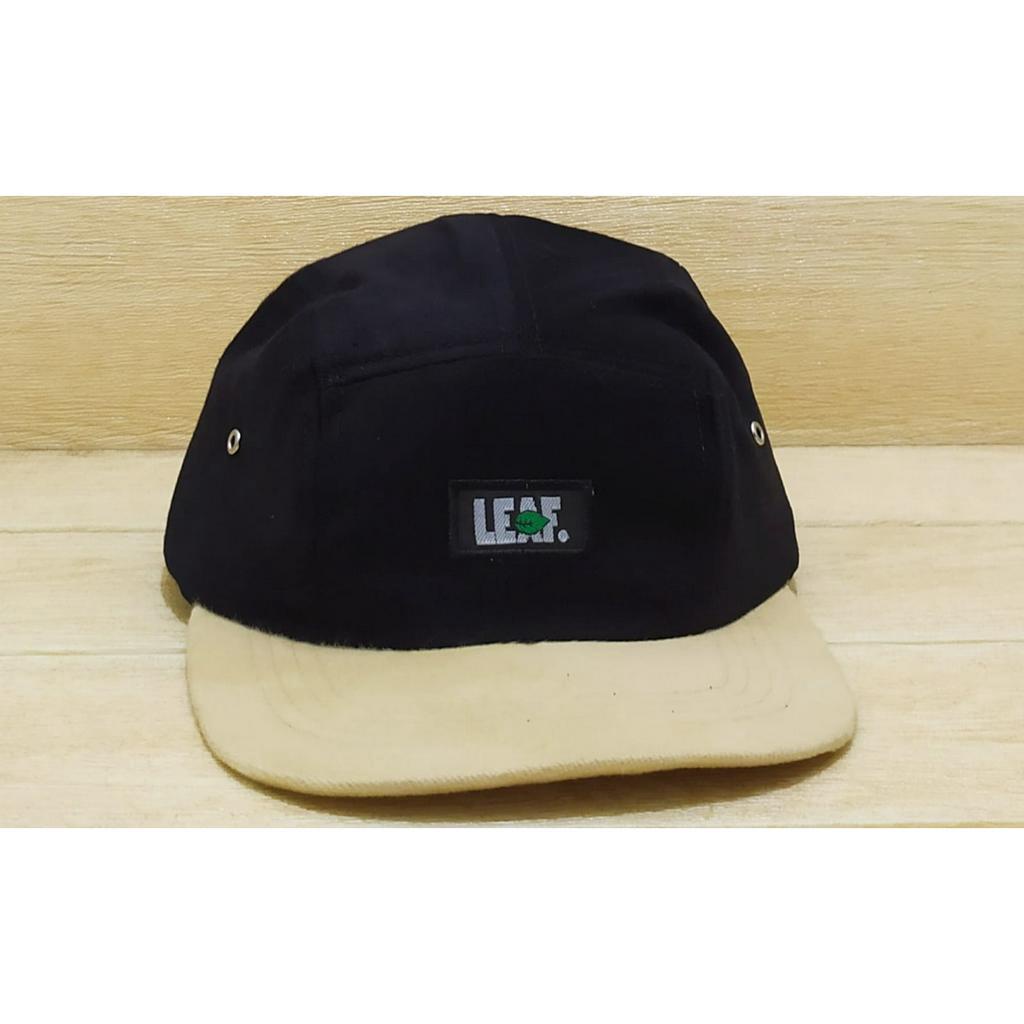 [COD]Topi Snapback Bordir Leaf Lima Panel/Topi Distro Pria/Topi Keren