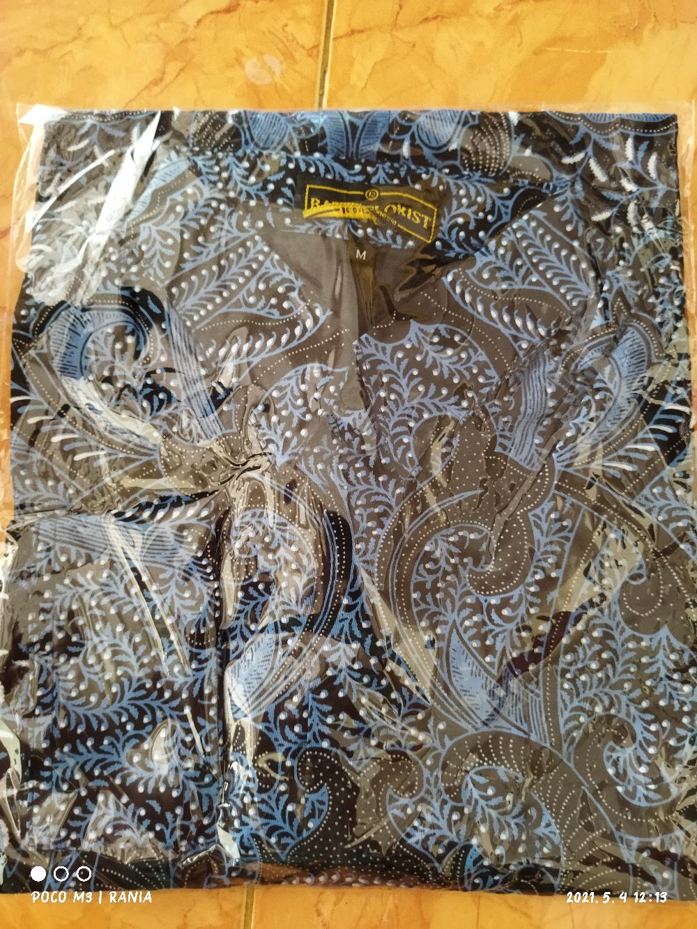 Darjito Biru Kemeja Batik Pria Full Furing Bahan Katun Primisima