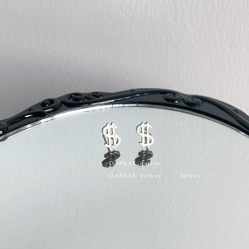 Dollar Sign Earrings Accessories Personality Simple Harajuku