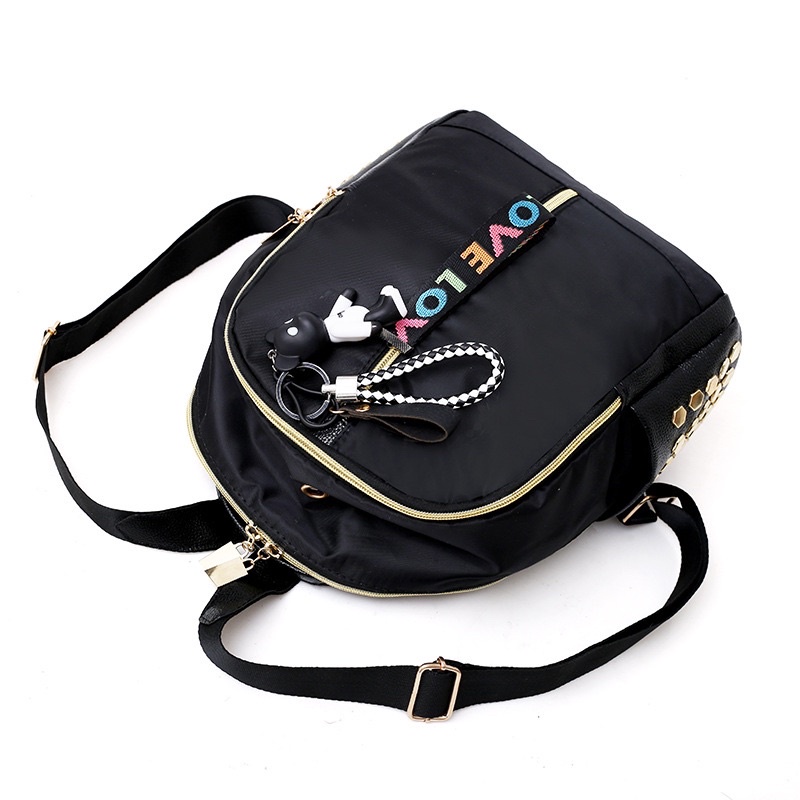 TI 3137 - TAS RANSEL WANITA IMPORT MURAH FASHION STYLE KOREA TERBARU - D