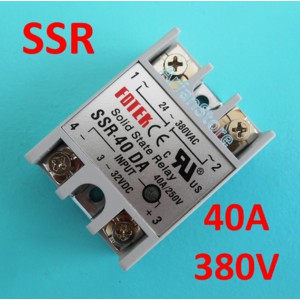 SSR 40A Solid State Relay AC 24-380V Input DC 3-32V SSR-40DA 40A/250V