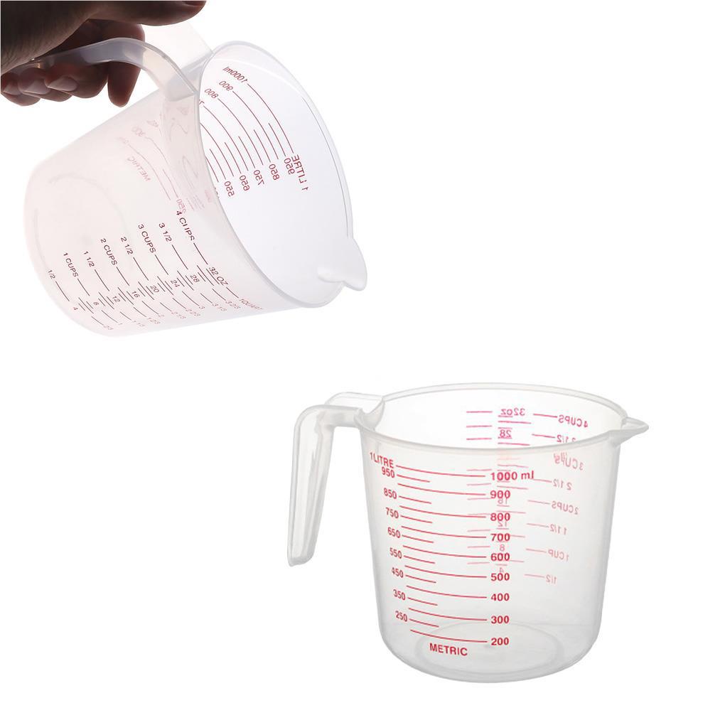 Gelas Takar 1000ml Jug Graduated Tip Mulut Alat Mixing Beaker Wadah Cairan Bahan Kue Untuk Memasak Dapur Bakery