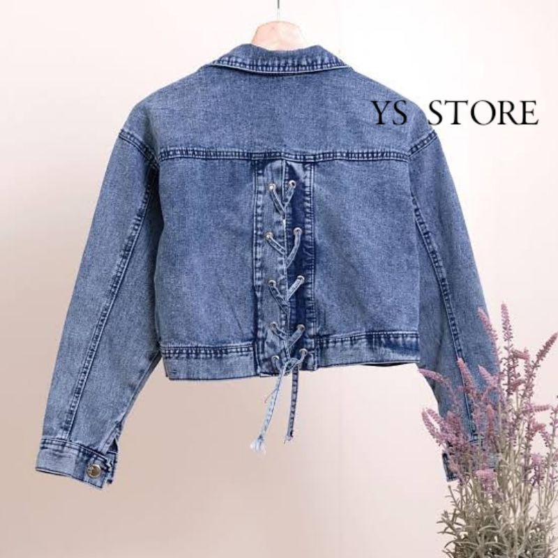 JAKET JEANS CROP TALI / JAKET JEANS CROP / JAKET JEANS