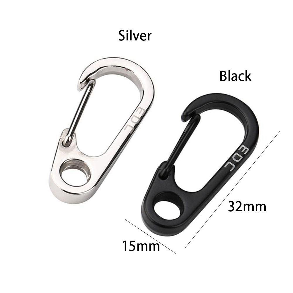 Nanas 2/4pcs D Carabiner MIni Aluminium Alloy Kait Luar Ruangan Safety Travel Tools Camping Keyring