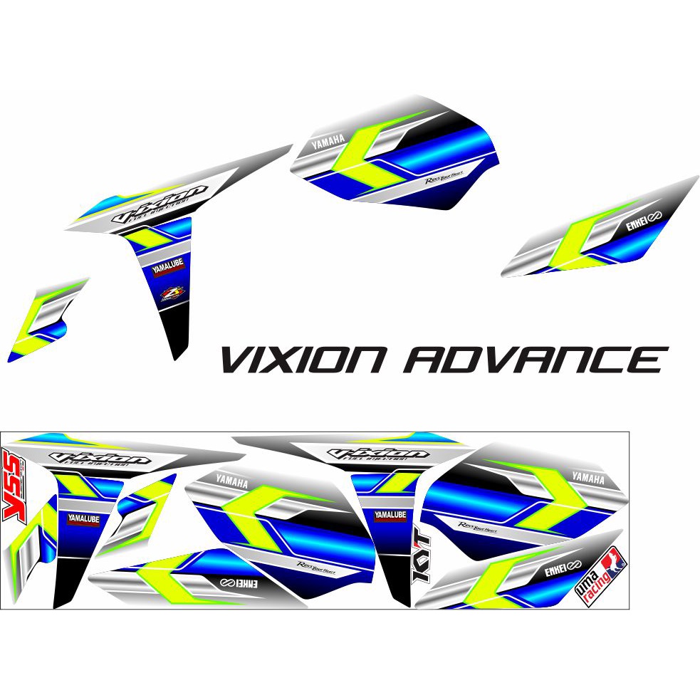 STIKER -VARIASI  YAMAHA MOTOR VIXION advance VARIASI / STRIPING SIMPLE MOTOR VIXION ADVANCE / STICKE