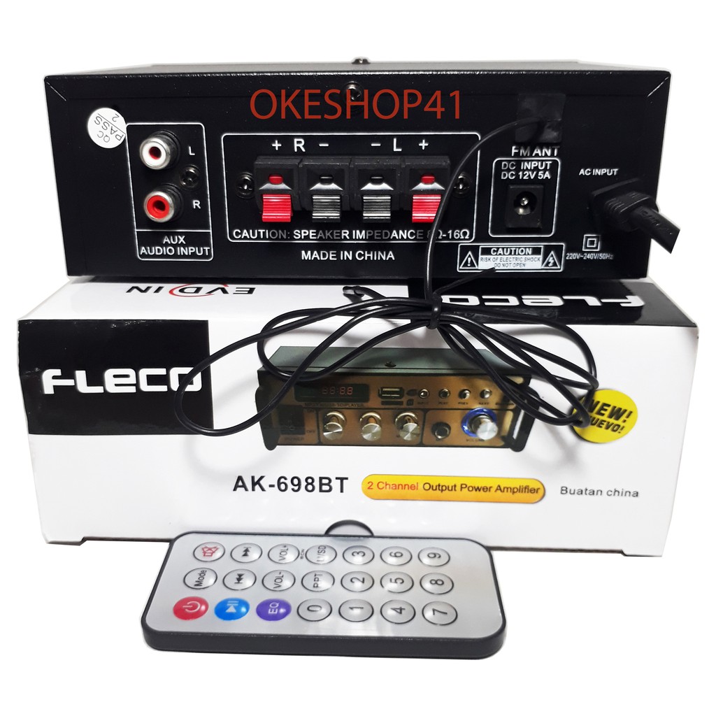 FLECO AK-698BT Mini Amplifier Bluetooth Stereo Karaoke