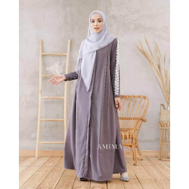 AFIDAH DRESS By @Amima - Gamis Bahan Lady Zara