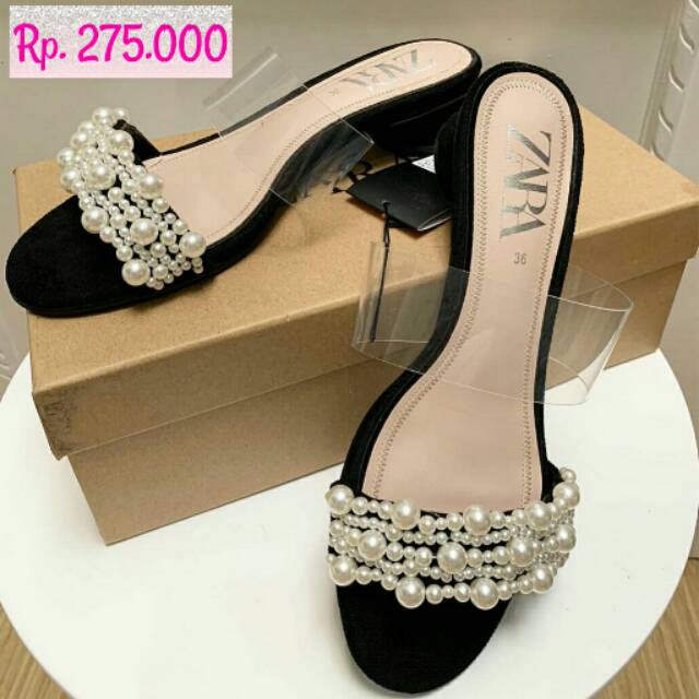 ZARA vvynil pearl sandal new collection