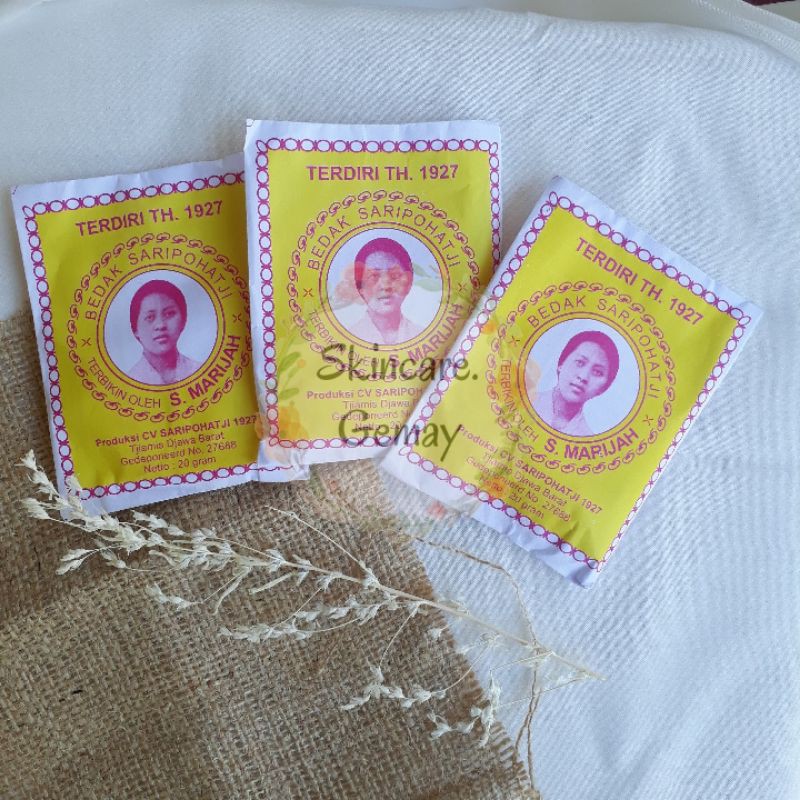 Paket 1 3 Saripohatji Bedak Dingin Pupur Basah Masker Wajah Dingin Bedak Organik Jaman Dulu Shopee Indonesia