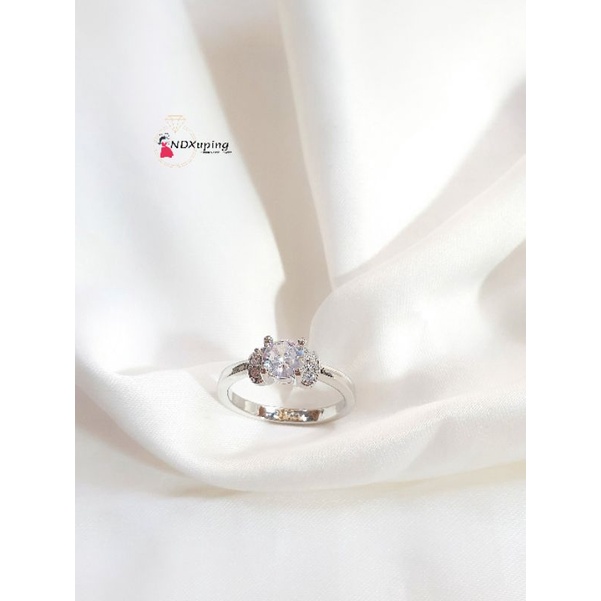 Cincin Tunangan Wanita Diamond Silver Dan Gold N09052202