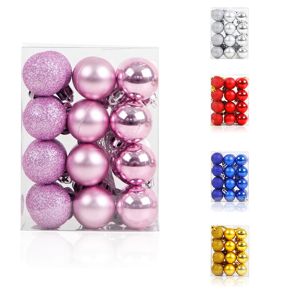 GEEKA 24Pcs Hiasan Gantung Bola Glitter untuk Dekorasi GEEKA 24Pcs Hiasan Gantung Bola Glitter untuk Dekorasi